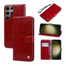 For Samsung Galaxy S23 Ultra 5G Oil Wax Texture Leather Phone Case(Red) - 1