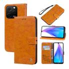 For Huawei nova Y61/Enjoy 50z Oil Wax Texture Leather Phone Case(Yellow) - 1