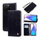 For Huawei nova Y61/Enjoy 50z Oil Wax Texture Leather Phone Case(Black) - 1