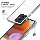 For Motorola Moto G14 3 in 1 Clear TPU Color PC Frame Phone Case(Black) - 3