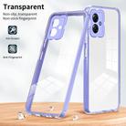 For Motorola Moto G14 3 in 1 Clear TPU Color PC Frame Phone Case(Purple) - 2