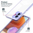 For Motorola Moto G14 3 in 1 Clear TPU Color PC Frame Phone Case(Purple) - 3