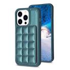 For iPhone 13 Pro Grid Card Slot Holder Phone Case(Green) - 1