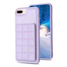 For iPhone 8 Plus / 7 Plus Grid Card Slot Holder Phone Case(Light Purple) - 1