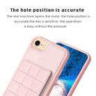 For iPhone SE 2022 / SE 2020 / 8 / 7 Grid Card Slot Holder Phone Case(Pink) - 5