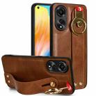 For OPPO A78 4G Wristband Leather Back Phone Case(Brown) - 1