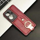 For OPPO Reno11 F / F25 Pro Wristband Leather Back Phone Case(Red) - 2