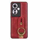 For OPPO Reno11 F / F25 Pro Wristband Leather Back Phone Case(Red) - 3