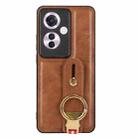 For OPPO Reno11 F / F25 Pro Wristband Leather Back Phone Case(Brown) - 3