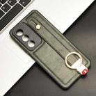 For OPPO A3 Pro India Wristband Leather Back Phone Case(Green) - 2