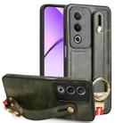 For OPPO K12x 5G / A3 Pro Global Wristband Leather Back Phone Case(Green) - 1