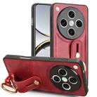 For OPPO Find X8 Pro Wristband Leather Back Phone Case(Red) - 1