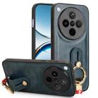 For OPPO Find X8 Wristband Leather Back Phone Case(Blue) - 1