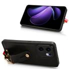 For OPPO Reno13 F 5G Wristband Leather Back Phone Case(Black) - 3