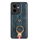 For OPPO Reno13 F 5G Wristband Leather Back Phone Case(Blue) - 2