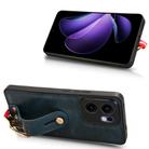 For OPPO Reno13 F 5G Wristband Leather Back Phone Case(Blue) - 3