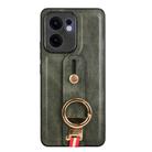 For OPPO Reno13 F 5G Wristband Leather Back Phone Case(Green) - 2
