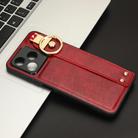 For Realme C53 4G / Narzo N53 Wristband Leather Back Phone Case(Red) - 2