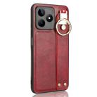 For Realme C53 4G / Narzo N53 Wristband Leather Back Phone Case(Red) - 3