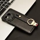 For Realme 11 5G Global Wristband Leather Back Phone Case(Black) - 2