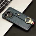 For Realme 11 5G Global Wristband Leather Back Phone Case(Blue) - 2