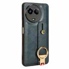 For Realme 11 5G Global Wristband Leather Back Phone Case(Blue) - 3