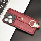 For Realme C63 4G / C61 4G Wristband Leather Back Phone Case(Red) - 2