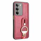 For Realme C75 Wristband Leather Back Phone Case(Red) - 2