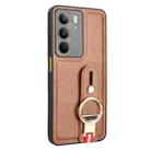 For Realme C75 Wristband Leather Back Phone Case(Brown) - 2