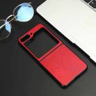 For Samsung Galaxy Z Flip5 Litchi Texture Back Cover Phone Case(Red) - 1