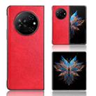 For Tecno Phantom V Fold Litchi Texture Back Cover Phone Case(Red) - 1