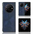 For Tecno Phantom V Fold Litchi Texture Back Cover Phone Case(Blue) - 1