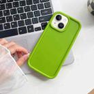 For iPhone 14 Plus Shockproof Frame Frosted TPU Phone Case(Green) - 1