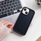 For iPhone 14 Plus Shockproof Frame Frosted TPU Phone Case(Black) - 1