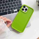 For iPhone 14 Pro Max Shockproof Frame Frosted TPU Phone Case(Green) - 1