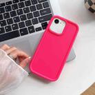 For iPhone SE 2022 / 2020 / 8 / 7 Shockproof Frame Frosted TPU Phone Case(Rose Red) - 1