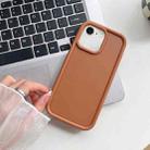 For iPhone SE 2022 / 2020 / 8 / 7 Shockproof Frame Frosted TPU Phone Case(Brown) - 1