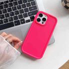 For iPhone 13 Pro Max Shockproof Frame Frosted TPU Phone Case(Rose Red) - 1