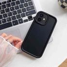 For iPhone 12 Shockproof Frame Frosted TPU Phone Case(Black) - 1