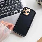 For iPhone 11 Pro Max Shockproof Frame Frosted TPU Phone Case(Black) - 1