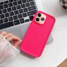 For iPhone 11 Pro Max Shockproof Frame Frosted TPU Phone Case(Rose Red) - 1