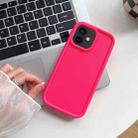 For iPhone 11 Shockproof Frame Frosted TPU Phone Case(Rose Red) - 1