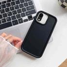 For iPhone XR Shockproof Frame Frosted TPU Phone Case(Black) - 1