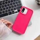 For iPhone XR Shockproof Frame Frosted TPU Phone Case(Rose Red) - 1