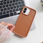 For iPhone XS Max Shockproof Frame Frosted TPU Phone Case(Brown) - 1