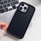 For iPhone 15 Pro Max Shockproof Frame Frosted TPU Phone Case(Black) - 1