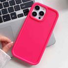 For iPhone 15 Pro Max Shockproof Frame Frosted TPU Phone Case(Rose Red) - 1