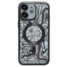 For iPhone 11 Electroplated Circuit Board Pattern MagSafe Phone Case(Black) - 1