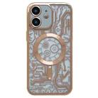 For iPhone 11 Electroplated Circuit Board Pattern MagSafe Phone Case(Gold) - 1