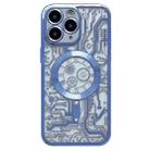 For iPhone 11 Pro Electroplated Circuit Board Pattern MagSafe Phone Case(Sierra Blue) - 1